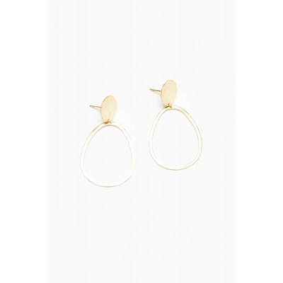 Cadence Gold Hammered Teardrop Earring