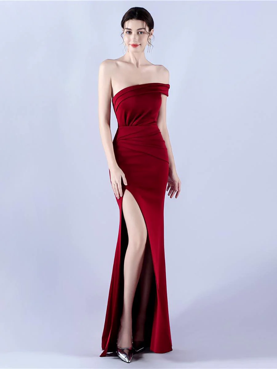Off Shoulder Split Thigh Prom Dress MYN1007 Off Shoulder Split Thigh Prom Dress MYN1007